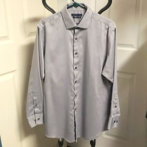 Geoffrey Beene Fitted Gray Shirt